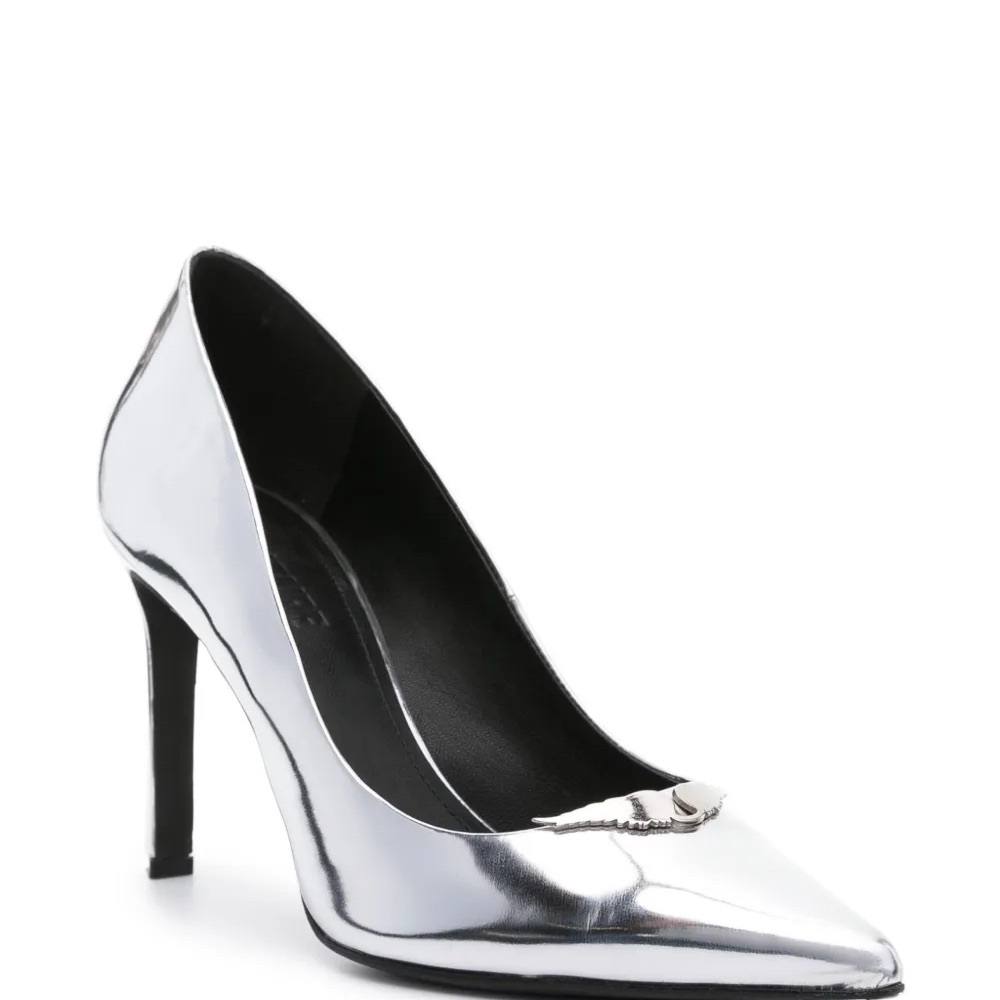 BNIB💜 ZADIG & VOLTAIRE PERFECT MIRROR LEATHER WING HEELS $598